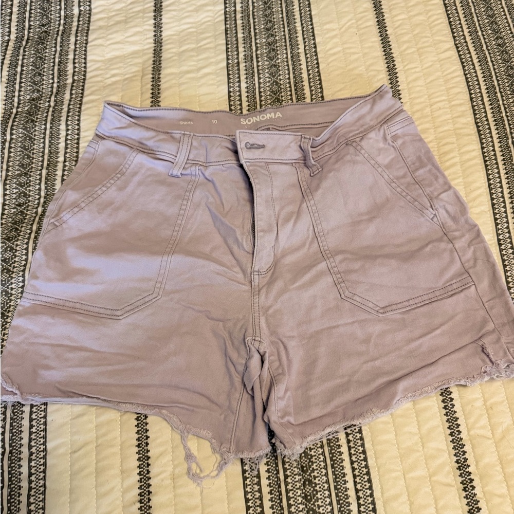 Sonoma Lavender High-Rise Casual Jean Shorts
